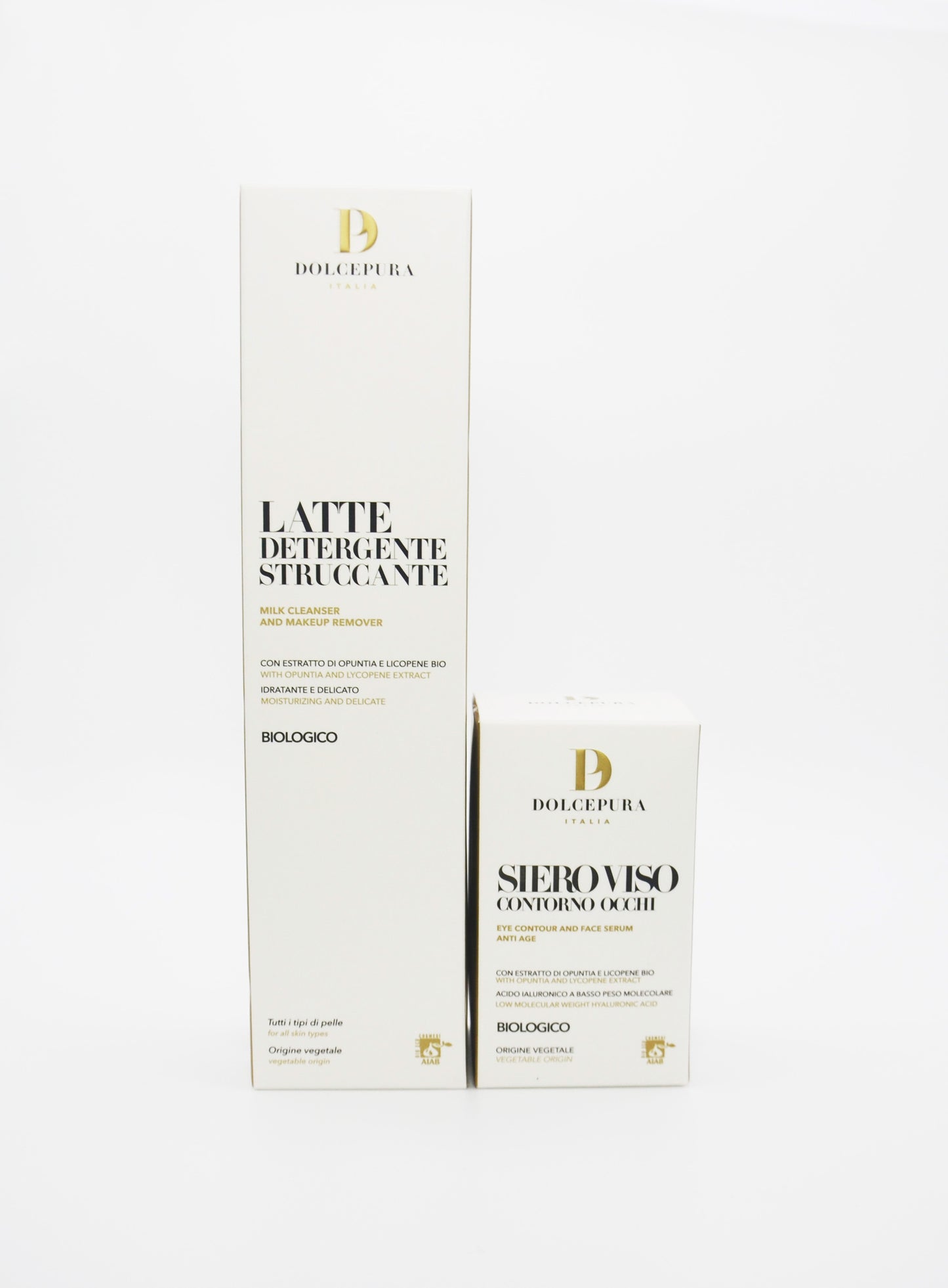 FAȚĂ, OCHI, MÂINI set "TRIUSO" Lapte Demachiant, Ser (cu Opuntia și Licopen) de producție limităta organică italiană. Toate tipurile de piele. Fără parabeni, produse petroliere, siliconi și coloranți