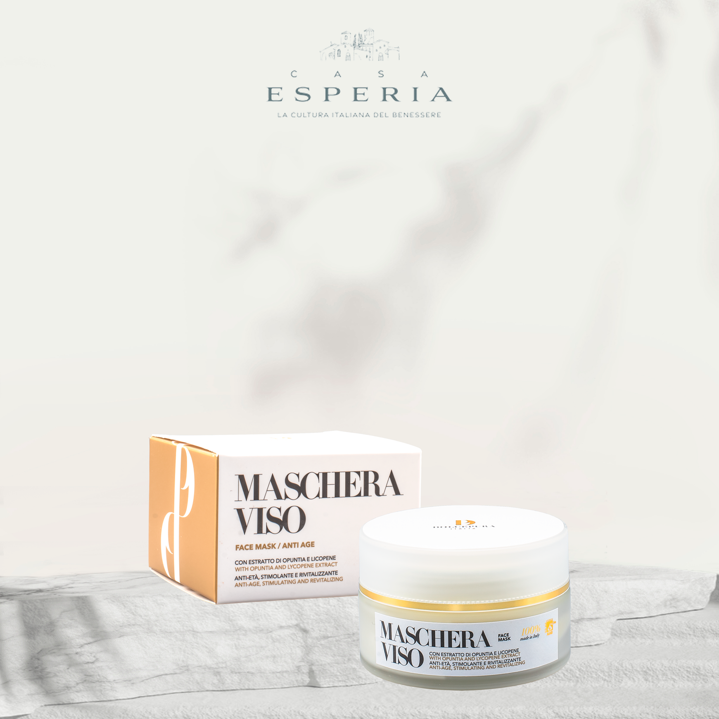 FACE kozmetik maskesi "NATURALMENTE BELLA" - organik likopen opuntia (yaşlanma karşıtı, uyarıcı ve yenileyici). Organik ve bitkisel kökenli