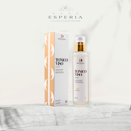 FAȚĂ tonic "LUCE" de îngrijire a pielii Dolce Pura: curățare și hidratare cu extract de opuntia și licopen. Organic și pe bază de plante. Pentru toate tipurile de piele